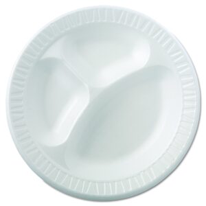 Foam Plate 9” 3 Comp. Non-Laminated - Case of 500