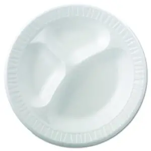 Foam Plate 9” 3 Comp. Non-Laminated - Case of 500