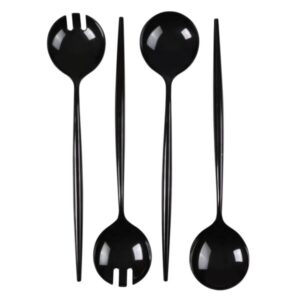 Novelty Serving Black Spoon &  Spork Twin Pack - 24/4 Ct.