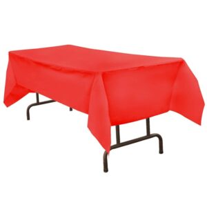 Table Cover Paper/Plastic 54” x 108” Red - Case of 20