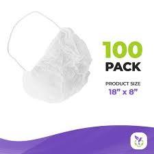 Beard Cover White 18" Regular Size - 100/Box