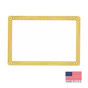Placemat Paper 10" x 14" White/Gold - Case of 1000