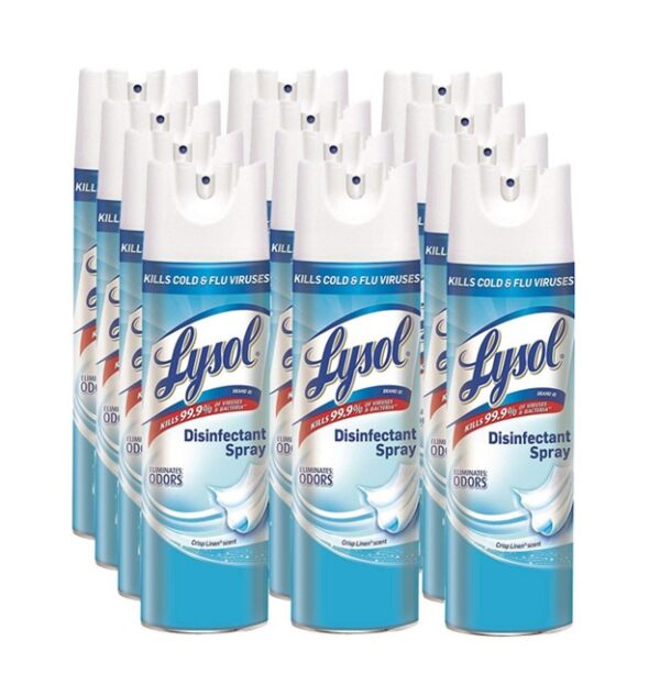 Lysol Disinfectant Spray Crisp Linen - Case of 12