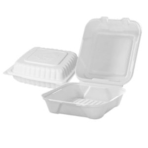 Plastic Hinged Container Pebble 6 x 6 - Case of 250