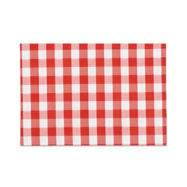 Placemat Paper 9.5" x 13.5" Red Gingham - Case of 100