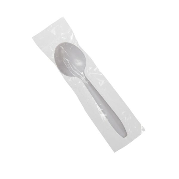 Soup Spoon Individually Wrapped Medium Weight - Case of 1000
