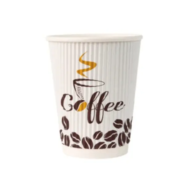 Paper Hot Cups Ripple Coffee Print 16 oz - Case of 500
