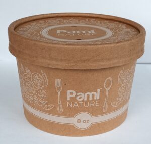 Pami Kraft Soup Container 8 oz with Clear lids Combo - 250 Sets