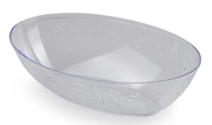 Oval Salad Bowl Clear 1/2 Gallon - Case of 50