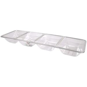 Clear 4 Sectional Dish - Case of 24