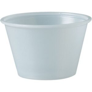 SOLO P400 Plastic Souffle Portion Cup, Translucent, 4 oz.,- 2500/Pack